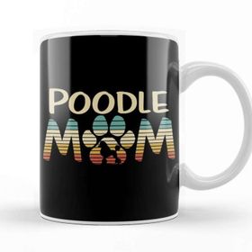 Baskı Dükkanı Poodle Mom Cute Funny Retro Dog Mom Kupa