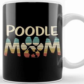 Baskı Dükkanı Poodle Mom Cute Funny Retro Dog Mom Kupa