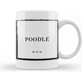 Baskı Dükkanı Poodle Mom Porselen 330 ml Beyaz Kupa Bardak