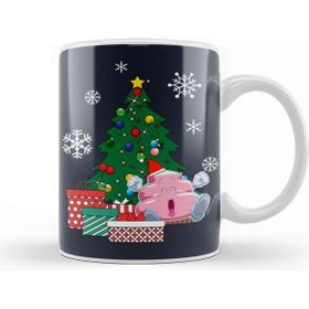 Baskı Dükkanı Poop Around The Christmas Tree Dr Slump Porselen 330 ml Beyaz Kupa Bardak