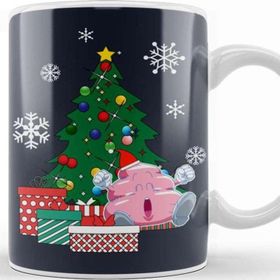 Baskı Dükkanı Poop Around The Christmas Tree Dr Slump Porselen 330 ml Beyaz Kupa Bardak