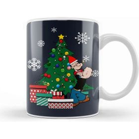 Baskı Dükkanı Popeye Around The Christmas Tree Kupa