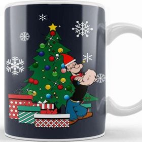 Baskı Dükkanı Popeye Around The Christmas Tree Kupa