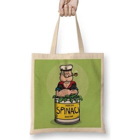 Baskı Dükkanı Popeye Spinach Temel Reis Bez Çanta