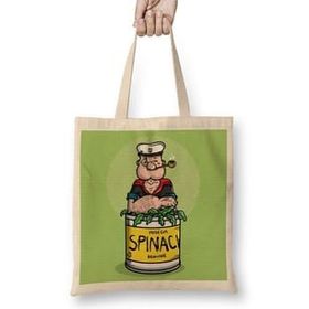 Baskı Dükkanı Popeye Spinach Temel Reis Bez Çanta