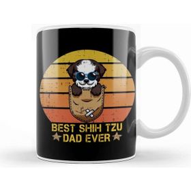 Baskı Dükkanı Porselen Beyaz Best Shih Tzu Dad Ever Dog Lovers Kupa Bardak