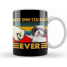 Baskı Dükkanı Porselen Beyaz Best Shih Tzu Dad Ever Gift Kupa Bardak