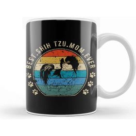Baskı Dükkanı Porselen Beyaz Best Shih Tzu Mom Ever Gift Mothers Day Kupa Bardak