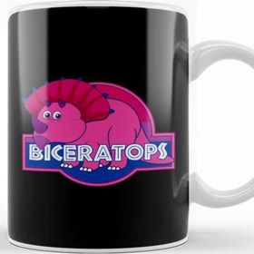 Baskı Dükkanı Porselen Beyaz Biceratops Pride Dinosaur Kupa Bardak