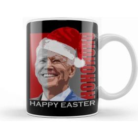 Baskı Dükkanı Porselen Beyaz Biden Christmas Hohoho Kupa Bardak