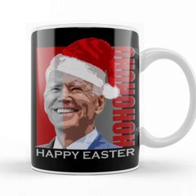 Baskı Dükkanı Porselen Beyaz Biden Christmas Hohoho Kupa Bardak