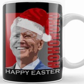 Baskı Dükkanı Porselen Beyaz Biden Christmas Hohoho Kupa Bardak