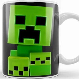 Baskı Dükkanı Porselen Beyaz Big Head Creeper Creeper Minecraft Kupa Bardak