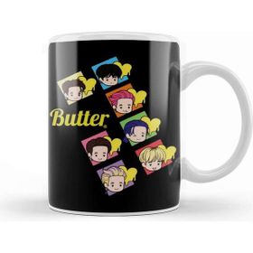 Baskı Dükkanı Porselen Beyaz Bts Butter Chibi Bangtan Members Butter Kupa Bardak