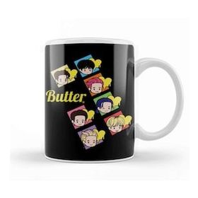 Baskı Dükkanı Porselen Beyaz Bts Butter Chibi Bangtan Members Butter Kupa Bardak