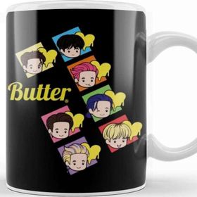 Baskı Dükkanı Porselen Beyaz Bts Butter Chibi Bangtan Members Butter Kupa Bardak