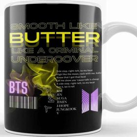 Baskı Dükkanı Porselen Beyaz Bts Butter Kupa Bardak