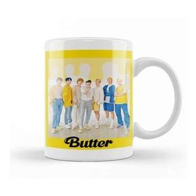 Baskı Dükkanı Porselen Beyaz Bts Butter Polaroid Kupa Bardak