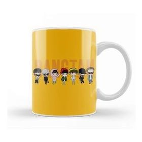 Baskı Dükkanı Porselen Beyaz Bts Chibi Bangtan Members Airplane Fashion Kupa Bardak