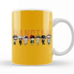 Baskı Dükkanı Porselen Beyaz Bts Chibi Bangtan Members Airplane Fashion Kupa Bardak
