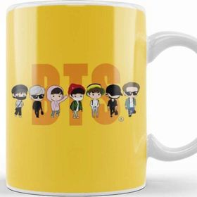 Baskı Dükkanı Porselen Beyaz Bts Chibi Members Airport Fashion Kupa Bardak