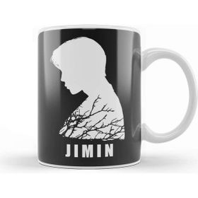 Baskı Dükkanı Porselen Beyaz Bts Chim Chim Side Silhouette White And Branches Bts Army Kpop Kupa Bardak