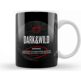 Baskı Dükkanı Porselen Beyaz Bts Dark And Wild Album Cover Kupa Bardak