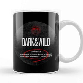 Baskı Dükkanı Porselen Beyaz Bts Dark And Wild Album Cover Kupa Bardak