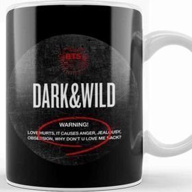 Baskı Dükkanı Porselen Beyaz Bts Dark And Wild Album Cover Kupa Bardak