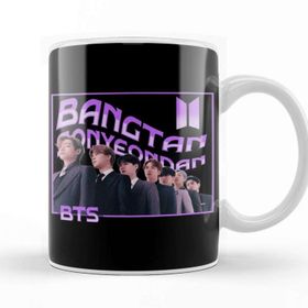 Baskı Dükkanı Porselen Beyaz Bts Design Kupa Bardak