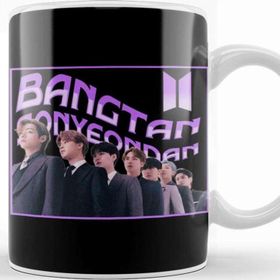 Baskı Dükkanı Porselen Beyaz Bts Design Original Kupa Bardak