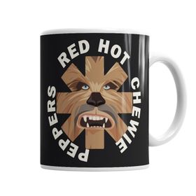 Baskı Dükkanı Porselen Siyah Red Hot Chewie Peppers Kupa Bardak