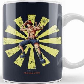 Baskı Dükkanı Portgas D Ace Retro Japanese One Piece Kupa