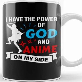 Baskı Dükkanı Power Of God And Anime On My Side Anime Otaku Gift 01 Porselen 330 ml Beyaz Kupa Bardak