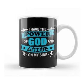 Baskı Dükkanı Power Of God And Anime On My Side Anime Otaku Gift Porselen 330 ml Beyaz Kupa Bardak