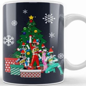Baskı Dükkanı Power Rangers Around The Christmas Tree Kupa