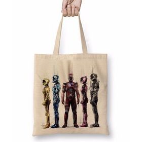 Baskı Dükkanı Power Rangers Bez Çanta