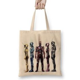 Baskı Dükkanı Power Rangers Bez Çanta