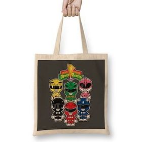 Baskı Dükkanı Power Rangers Bez Çanta