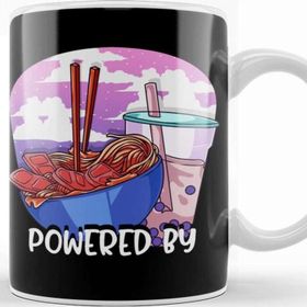 Baskı Dükkanı Powered By Ramen &amp; Boba Tea Kawaii Anime Kupa
