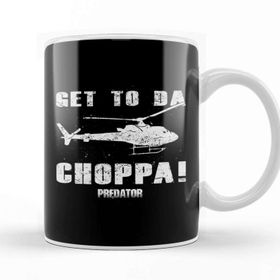 Baskı Dükkanı Predator Get To The Choppa Porselen 330 ml Beyaz Kupa Bardak