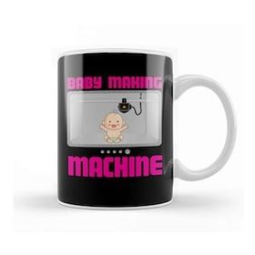 Baskı Dükkanı Pregnancy Reveal Announcement Baby Making Machine Kupa