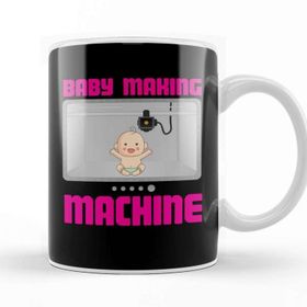 Baskı Dükkanı Pregnancy Reveal Announcement Baby Making Machine Kupa