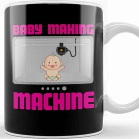 Baskı Dükkanı Pregnancy Reveal Announcement Baby Making Machine Kupa