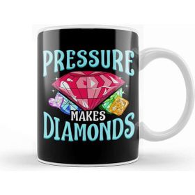 Baskı Dükkanı Pressure Makes Diamonds Motivational Determination Porselen 330 ml Beyaz Kupa Bardak
