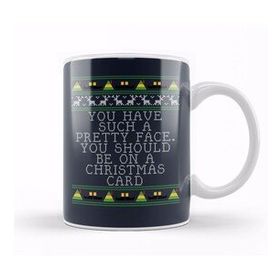 Baskı Dükkanı Pretty Face Elf Quote Christmas Knit Kupa