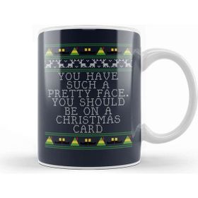 Baskı Dükkanı Pretty Face Elf Quote Christmas Knit Kupa