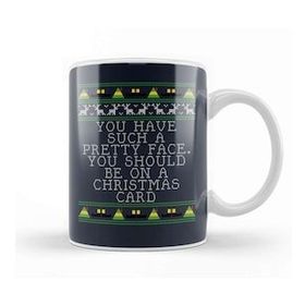 Baskı Dükkanı Pretty Face Elf Quote Christmas Knit Kupa