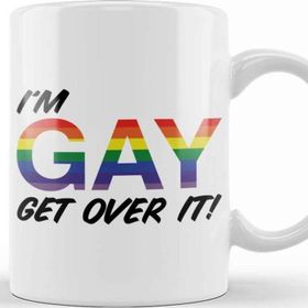 Baskı Dükkanı Pride Gay Get Over It Kupa