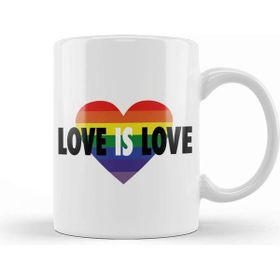 Baskı Dükkanı Pride Heart Love Is Love Kupa